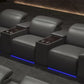 Power Recliner LED Leather Sofa For Theater / Ruchi