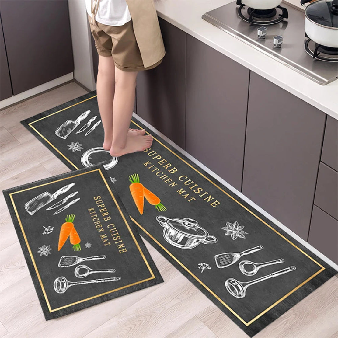 Velvet Washable Kitchen Floor Mat / Ruchi