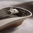 Artistic Glass Top Wooden Coffee Table / Ruchi
