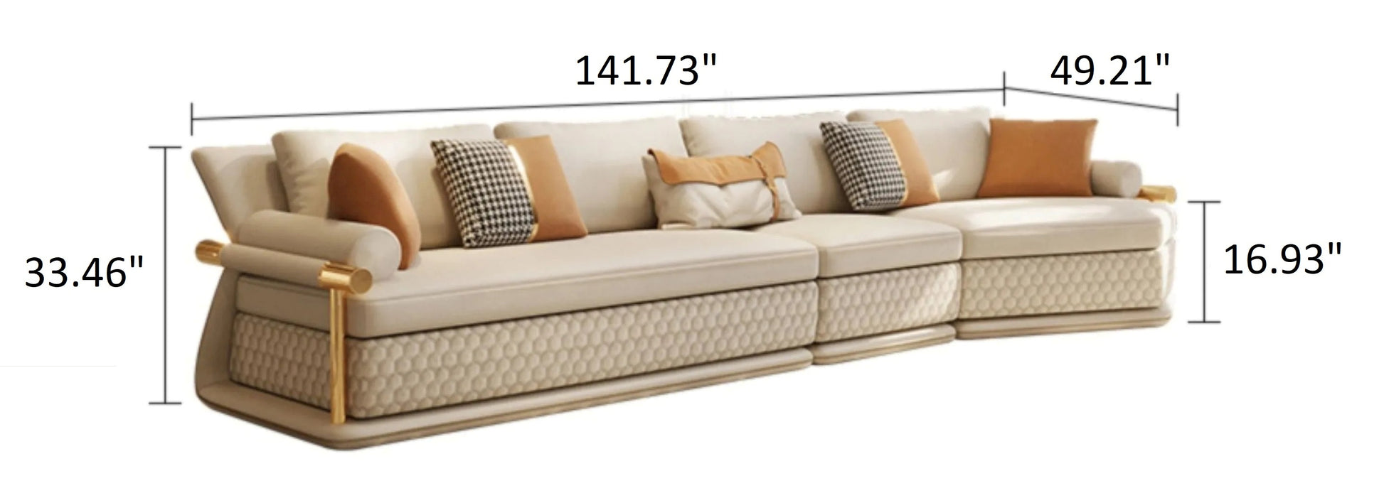 Modern Leather Upholstery Sectional Sofa Set / Ruchi