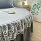 Round Microfiber Fabric Fitted Bedsheet And Bed-Skirt