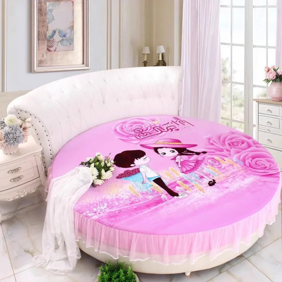 Cotton Round Fitted Bedsheet / Ruchi