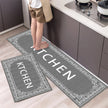 Set Of 2 Absorbent Velvet Modern Kitchen Mat
