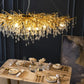Modern Crystal LED Chandelier For Living Room / Ruchi