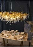 Modern Crystal LED Chandelier For Living Room / Ruchi