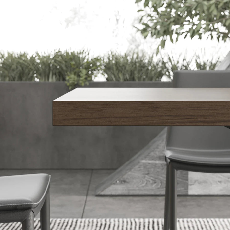 Rectangular Extendable Wooden Dining Table Set For 6