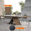 Rectangular Extendable Wooden Dining Table Set For 6