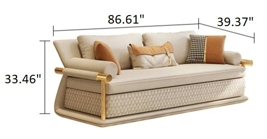 Modern Leather Upholstery Sectional Sofa Set / Ruchi