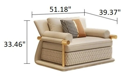 Modern Leather Upholstery Sectional Sofa Set / Ruchi