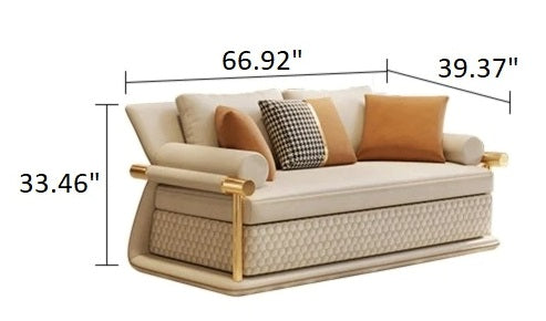 1-2-3 Classical Leather Upholstery Sectional Sofa Set / Ruchi