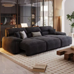 Chenille Fabric Remote Control Extendable Sofa Bed