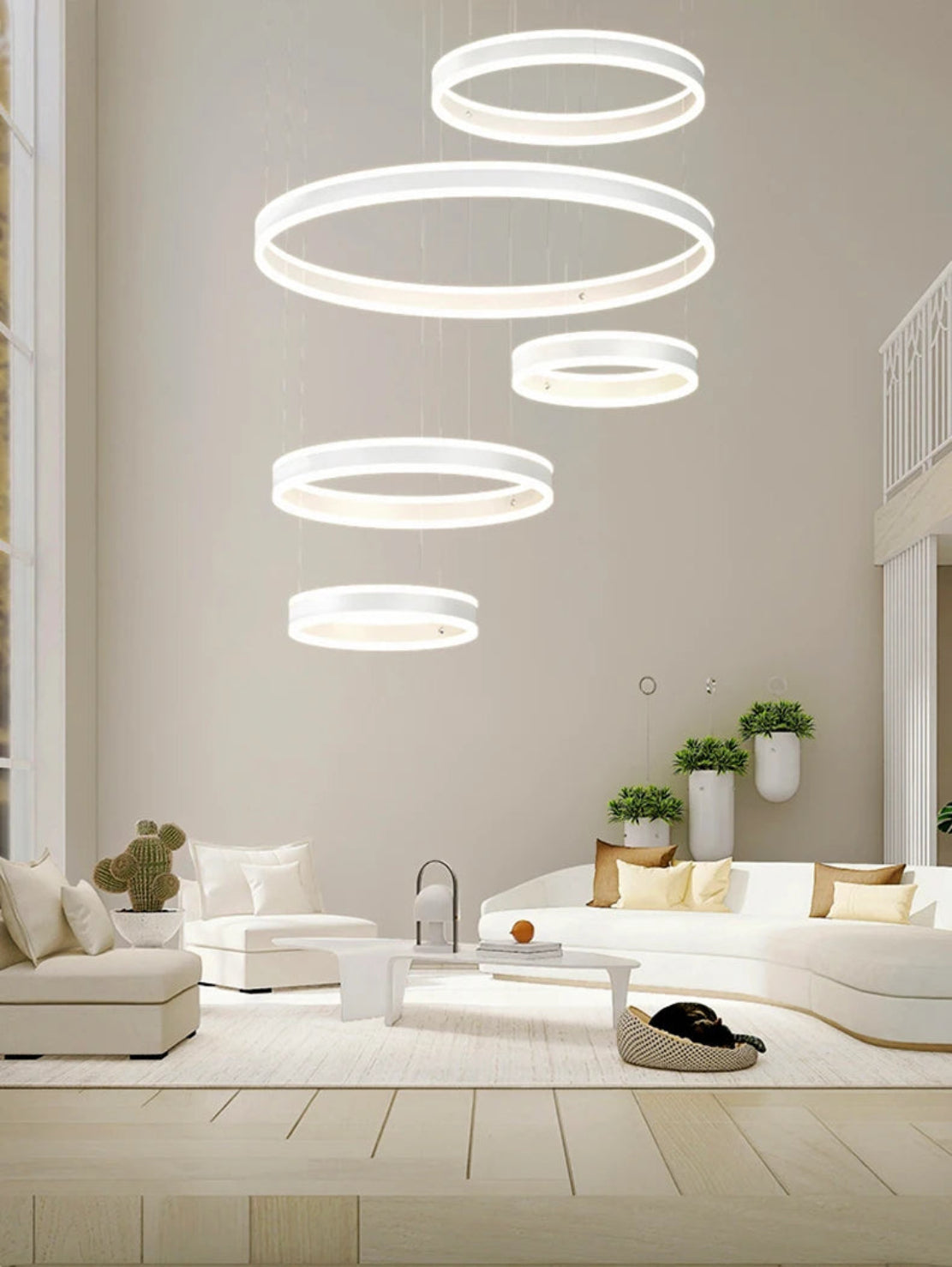 Modern Remote Control LED Circle Chandelier