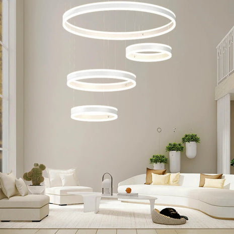 Modern Remote Control LED Circle Chandelier