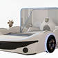 Children's LED Leather Car Bed with Speaker