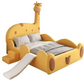 Giraffe Themed Velvet Leather Kids Bed / Ruchi