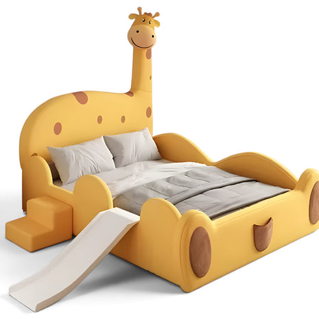 Giraffe Themed Velvet Leather Kids Bed / Ruchi