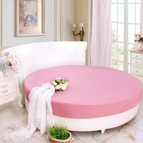 Modern Cotton Fitted Sheet For Round Bed / Ruchi