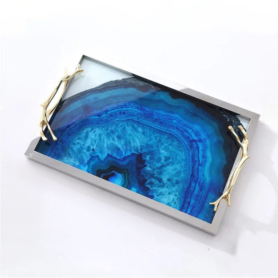 Metal Serving Tray With Handles / Ruchi