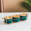 Ceramic Dry Fruit Bowl Set With Lid / Ruchi