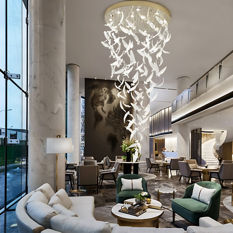 Modern Long Leaf Style LED Chandelier / Ruchi