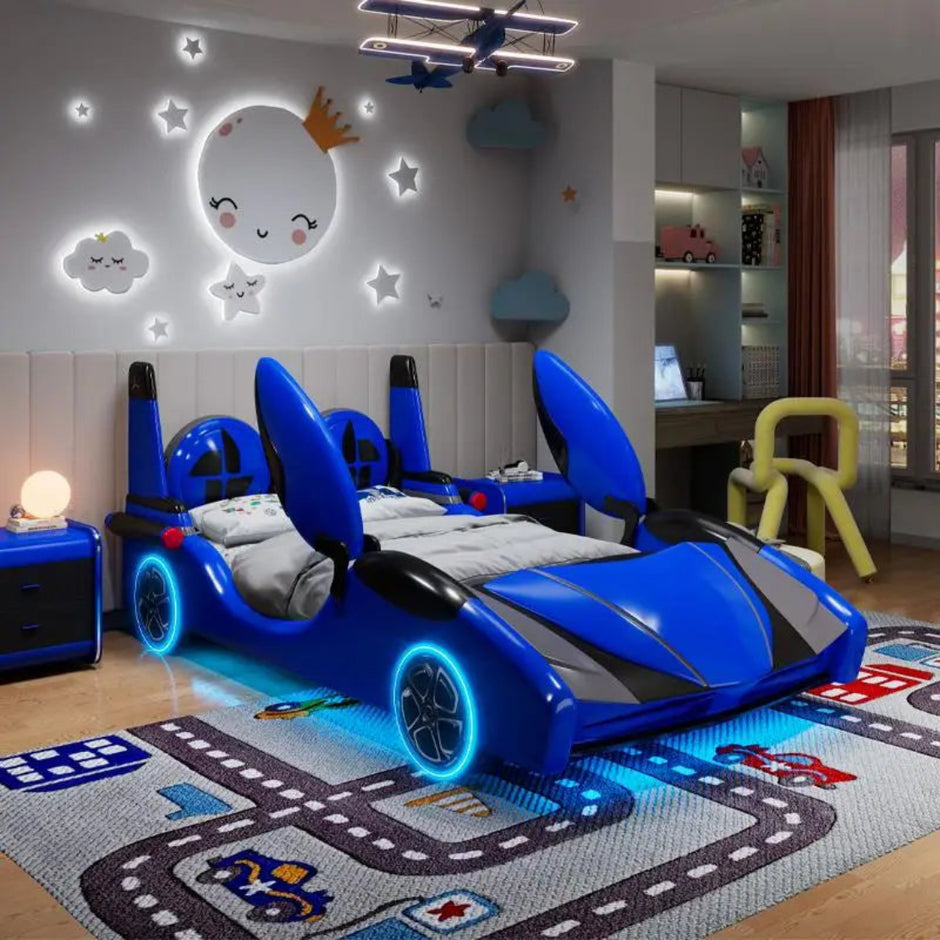 Leather Car Bed with LED & Speaker