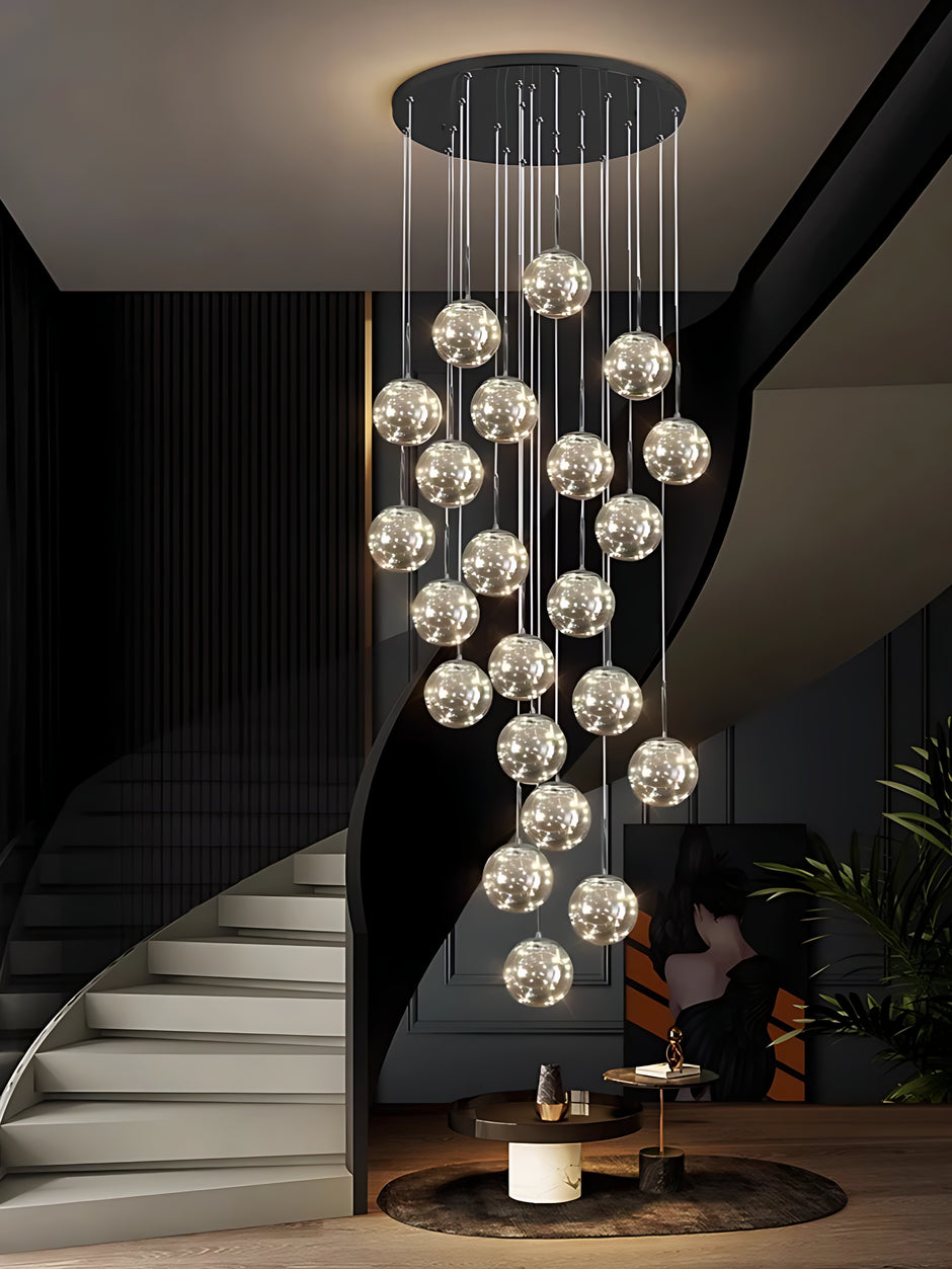 LED Ball Pendant Light Chandelier For Staircase / Ruchi