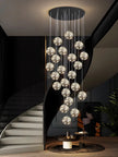 LED Ball Pendant Light Chandelier For Staircase / Ruchi