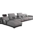 Head Massager Leather Sectional Sofa