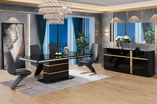 Modern Wooden Top Rectangular Dining Table / Ruchi