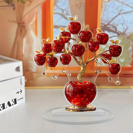 2D Acrylic Apple Tree Decor For Home and Office / Ruchi