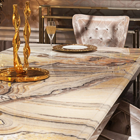 Modern Marble Dining Table Set with Chairs / Ruchi