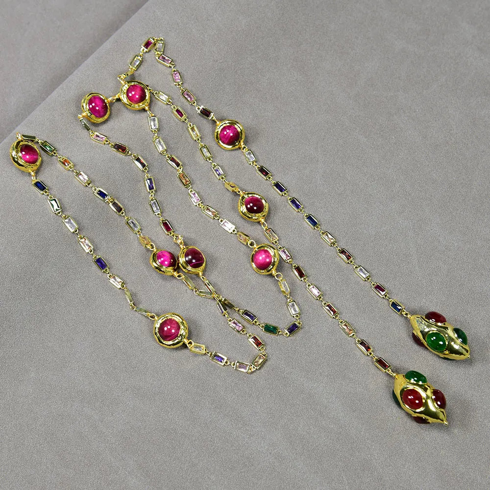 Modern Long Sweater Chain Necklace / Ruchi