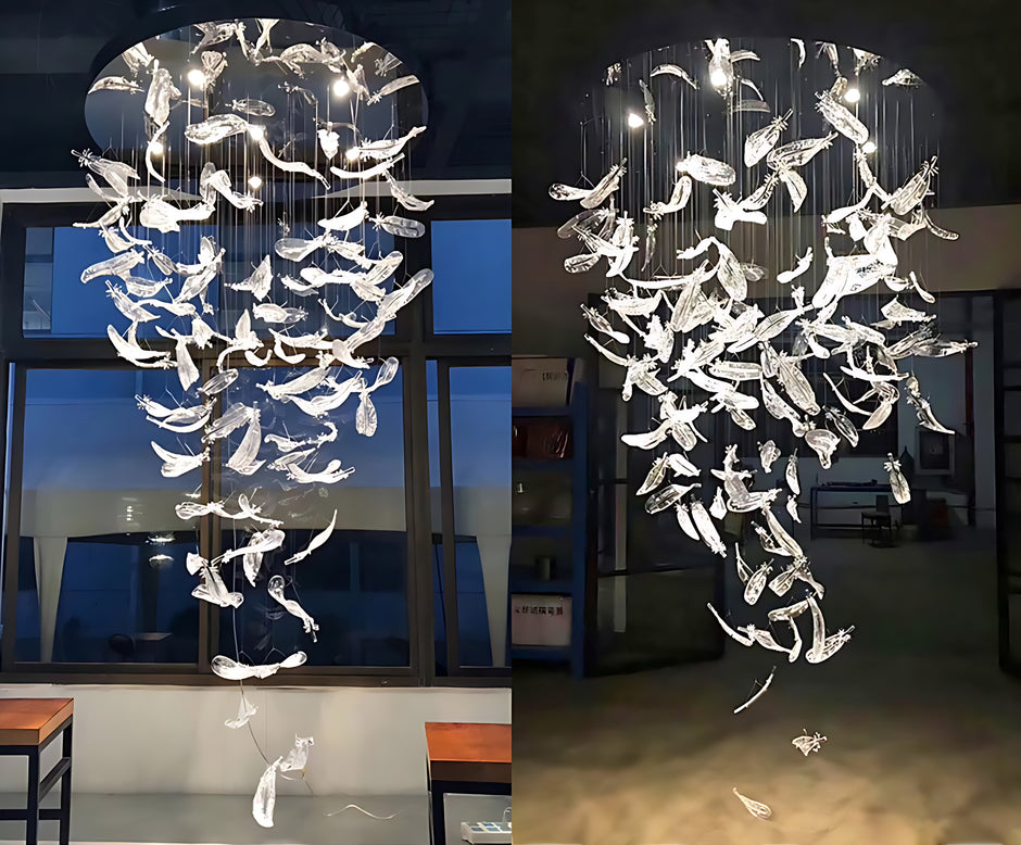 Modern Long Leaf Style LED Chandelier / Ruchi