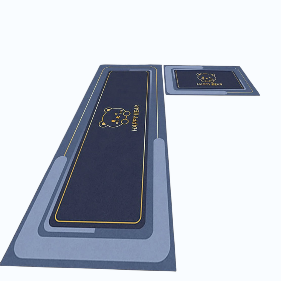 Set Of 2 Elegant Non-Slip Water Absorbent Kitchen Floor Mat
