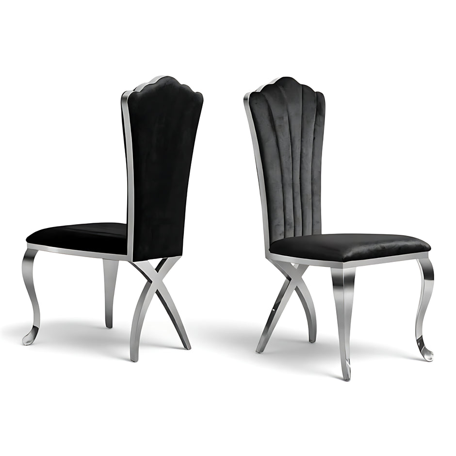 2 Pieces Velvet Dining Chairs Set / Ruchi