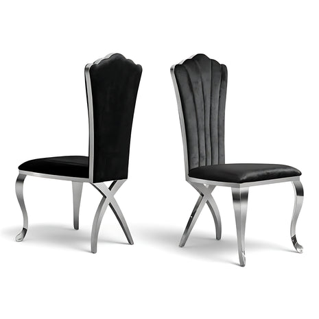 2 Pieces Velvet Dining Chairs Set / Ruchi