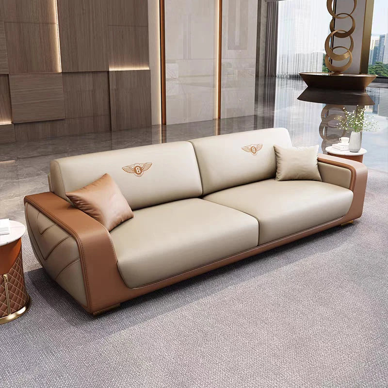 Modern Italian Style Leather Sofa Set / Ruchi