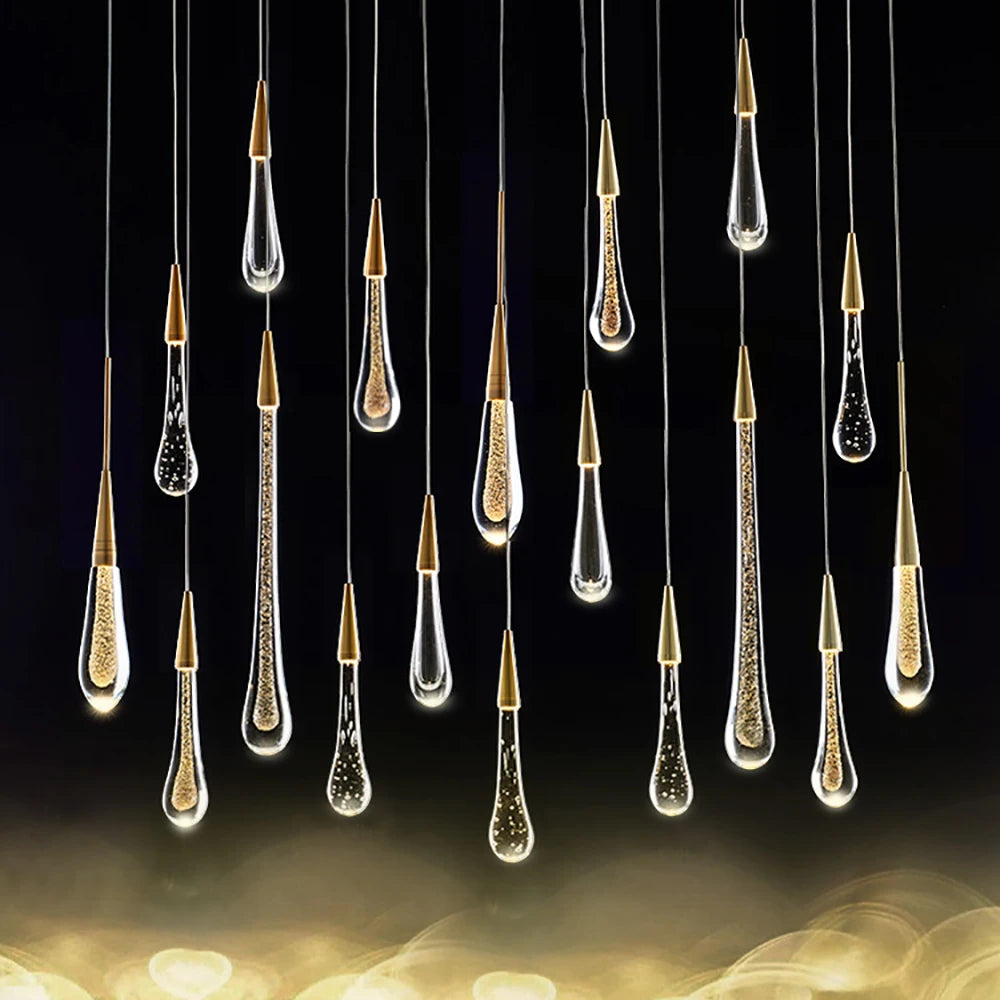 Crystal Raindrop Modern LED Pendant Light