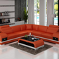 L-Shaped Leather Sectional Sofa With Storage / Ruchi