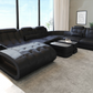 Modern Leather Sectional Sofa With LED Lights / Ruchi