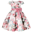 Sleeveless Floral Design Polyester Girl Kids Dress