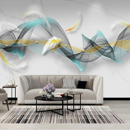 3D Wall Mural Wallpaper For Living Room / Ruchi