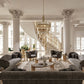 Nano Velvet Fabric Sofa Set
