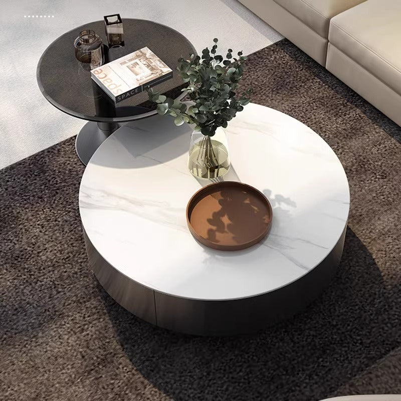 Modern Round Coffee Table With Storage