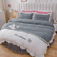 Round Cotton Fitted Bedsheet Bed-skirt Set / Ruchi