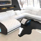 Diamond Design LED Embedded Leather Sectional-Sofa