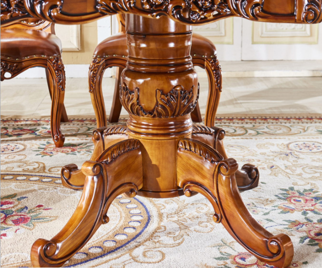 95 Inch Large European Marble Dining Table Set / Ruchi 