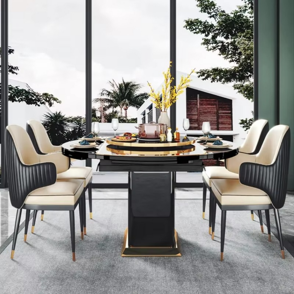 Smart-Heating Extendable Dining Table Set