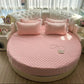 Cotton Round Fitted Bedsheet And Pillows / Ruchi