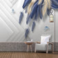 3D Feather Style Modern Fashionable Mural Design Wallpaper / Ruchi